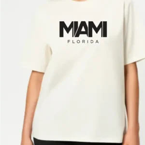 Camiseta feminina Off-white 100% algodão 30.1 penteado Hill K Miami
